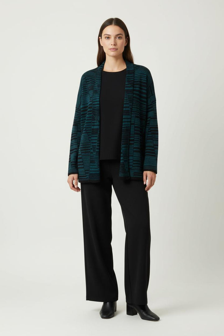 Gilet Vert et Noir - Taille S/36 de la marque La Fée Maraboutée | PARAD89237 - Vendu par Paradigme - Image 1
