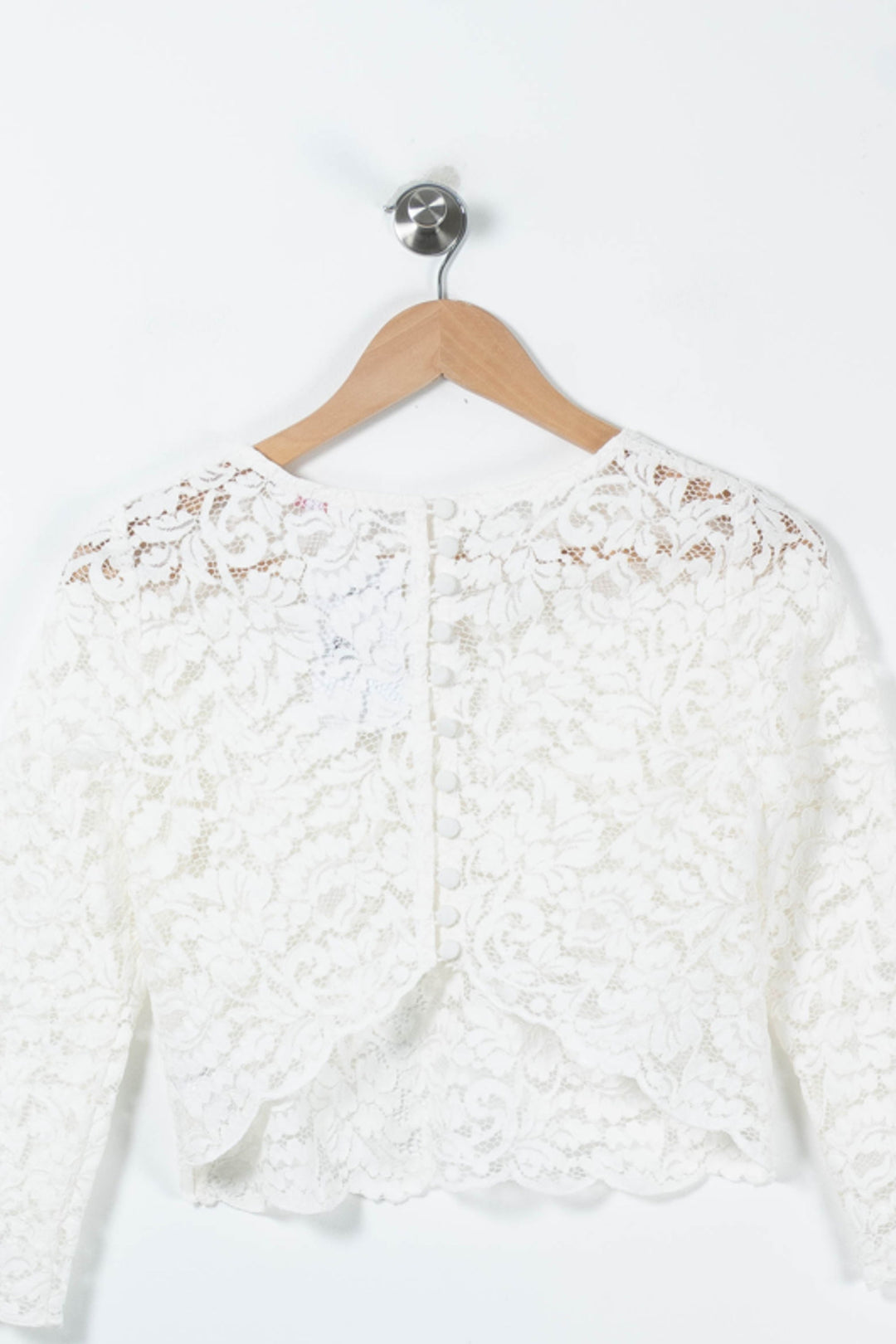 Haut en Dentelle Blanc - Taille XS/34 de la marque Maison Lemoine | PARAD89242 - Vendu par Paradigme - Image 4