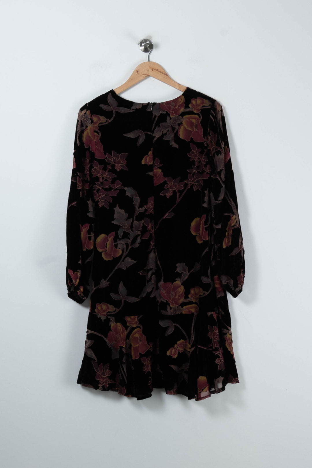 Robe Fleurie Noire et Bordeaux - Taille M/38 de la marque Derhy | PARAD89247 - Vendu par Paradigme - Image 4