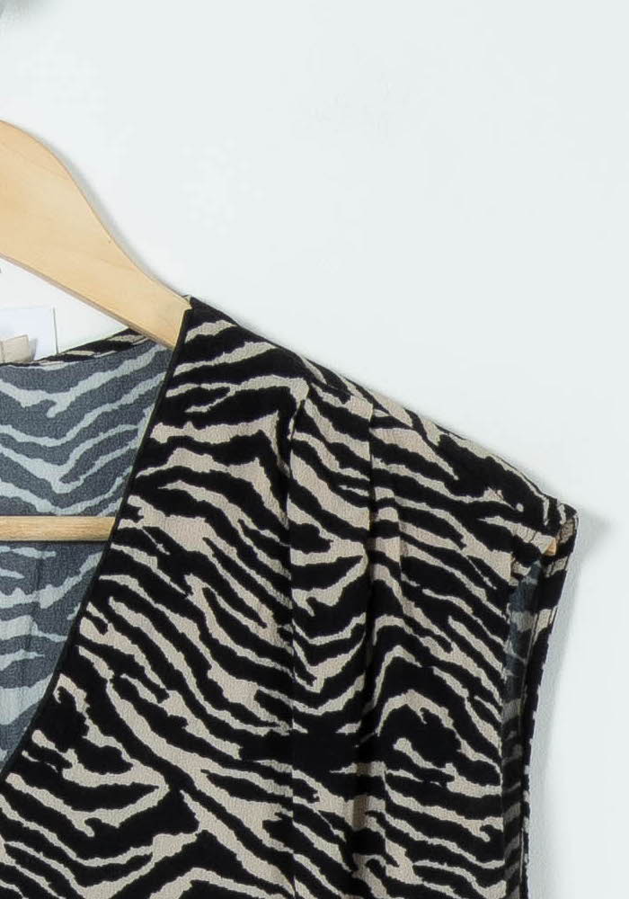 Blouse Noire et Beige - Taille M/38 de la marque La Fée Maraboutée | PARAD89259 - Vendu par Paradigme - Image 3