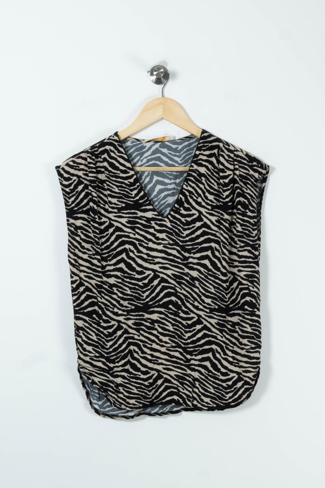 Blouse Noire et Beige - Taille M/38 de la marque La Fée Maraboutée | PARAD89259 - Vendu par Paradigme - Image 2