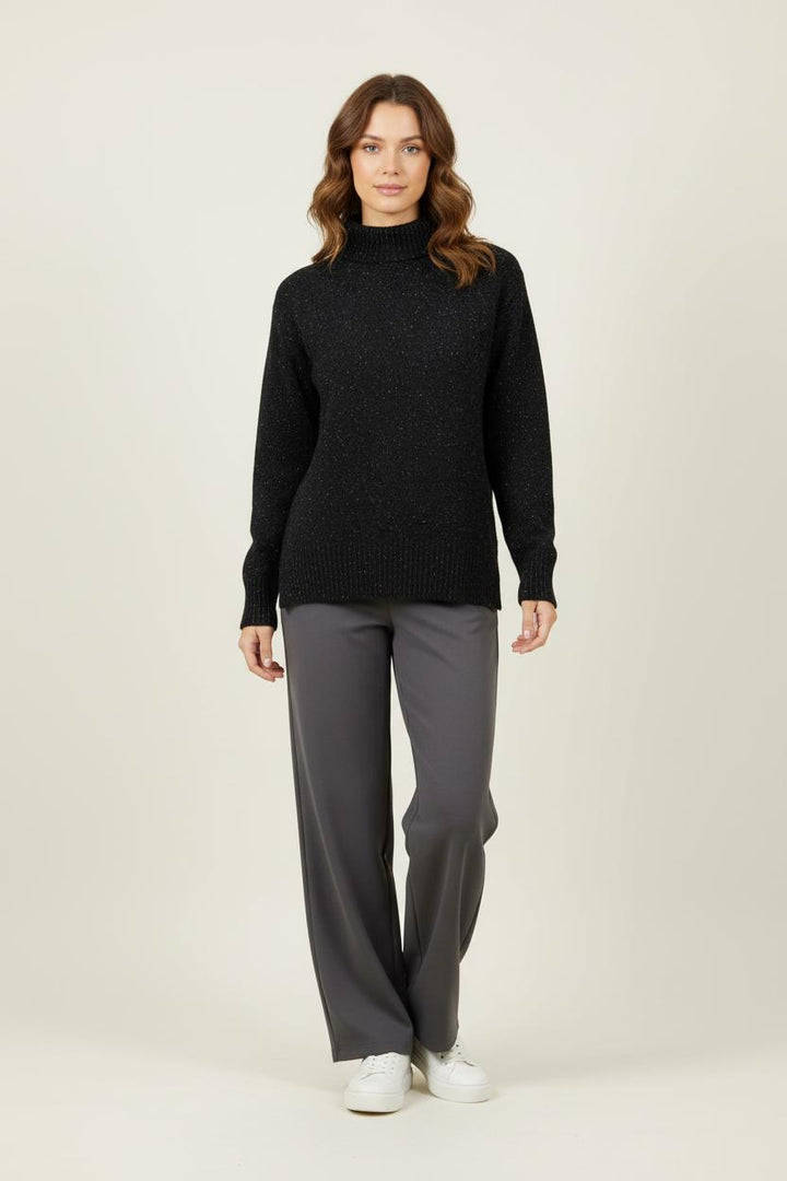 Pull Col Cheminée Noir - Taille XS/34 de la marque Joseph | PARAD89280 - Vendu par Paradigme - Image 1