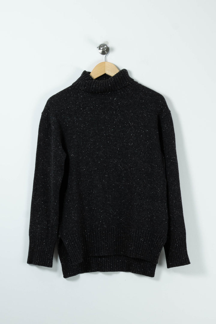 Pull Col Cheminée Noir - Taille XS/34 de la marque Joseph | PARAD89280 - Vendu par Paradigme - Image 2