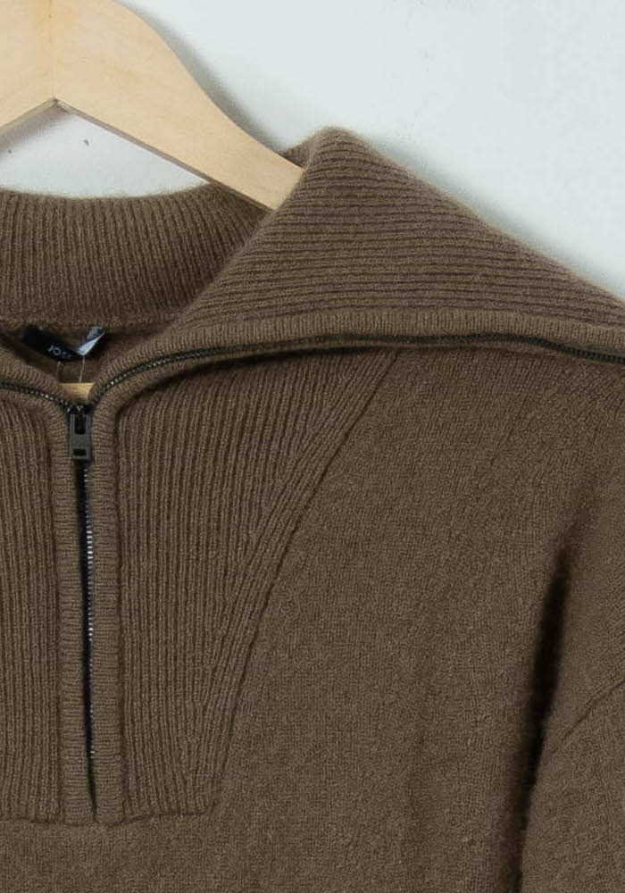 Pull Col Zippé Marron - Taille XS/34 de la marque Joseph | PARAD89281 - Vendu par Paradigme - Image 3