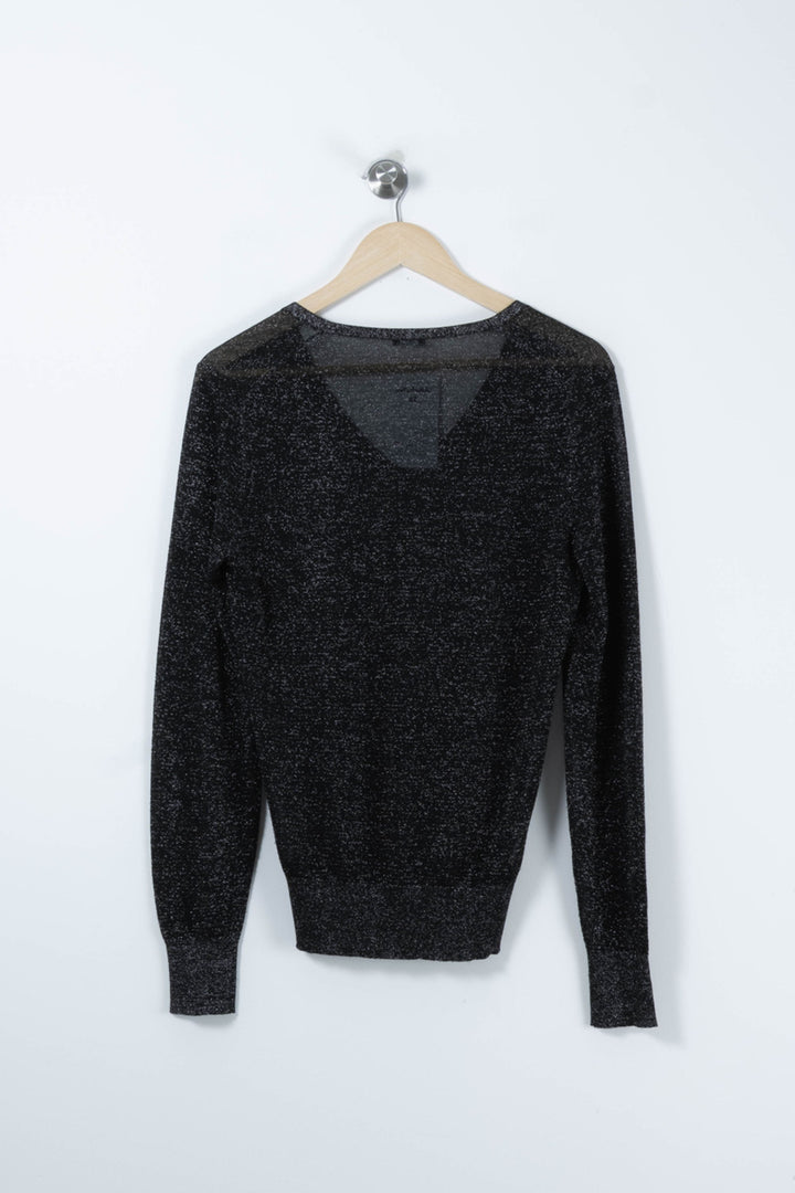 Pull Col V Noir - Taille M/38 de la marque Joseph | PARAD89282 - Vendu par Paradigme - Image 4