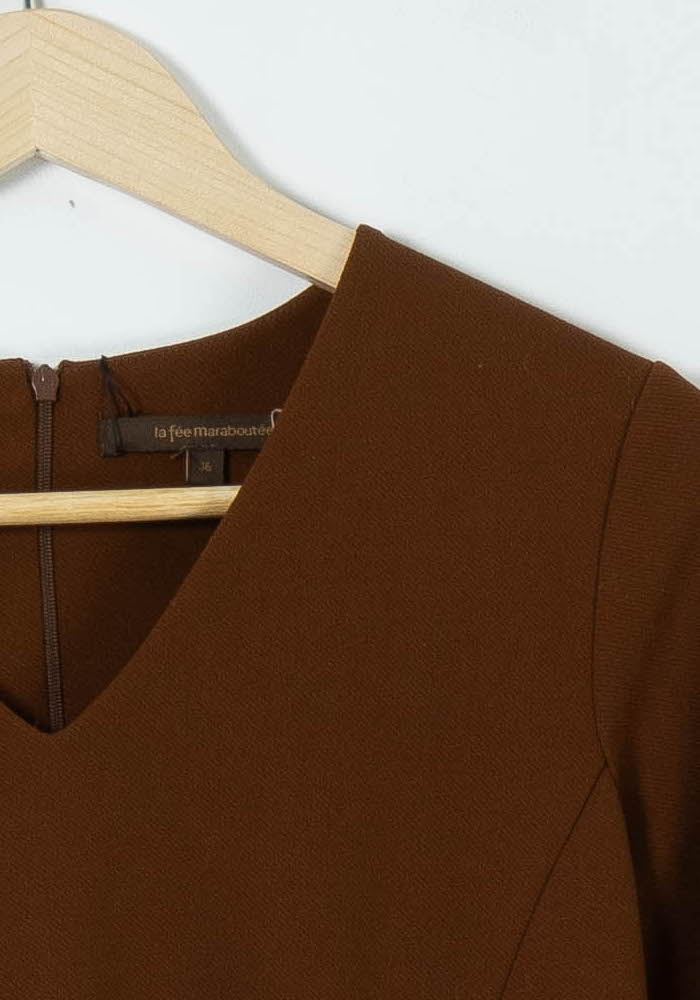 Robe Marron - Taille S/36 de la marque La Fée Maraboutée | PARAD89292 - Vendu par Paradigme - Image 3