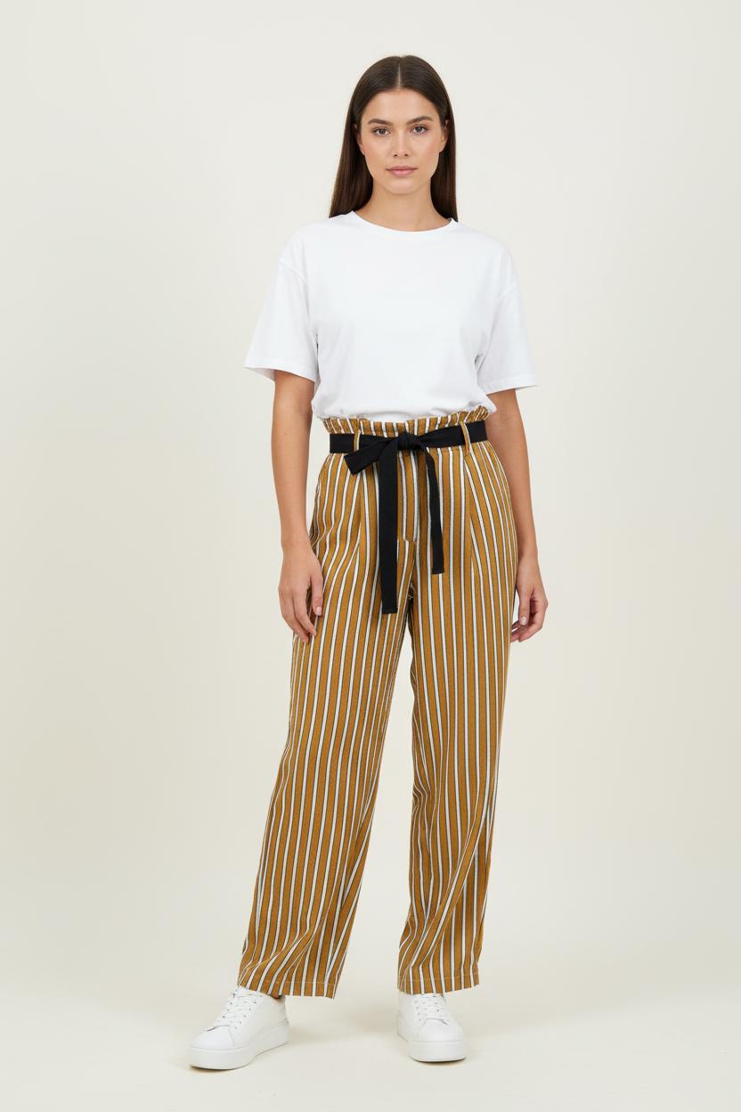 Pantalon Rayé Jaune et Blanc - Taille XS/34 de la marque FRNCH | PARAD89298 - Vendu par Paradigme - Image 1