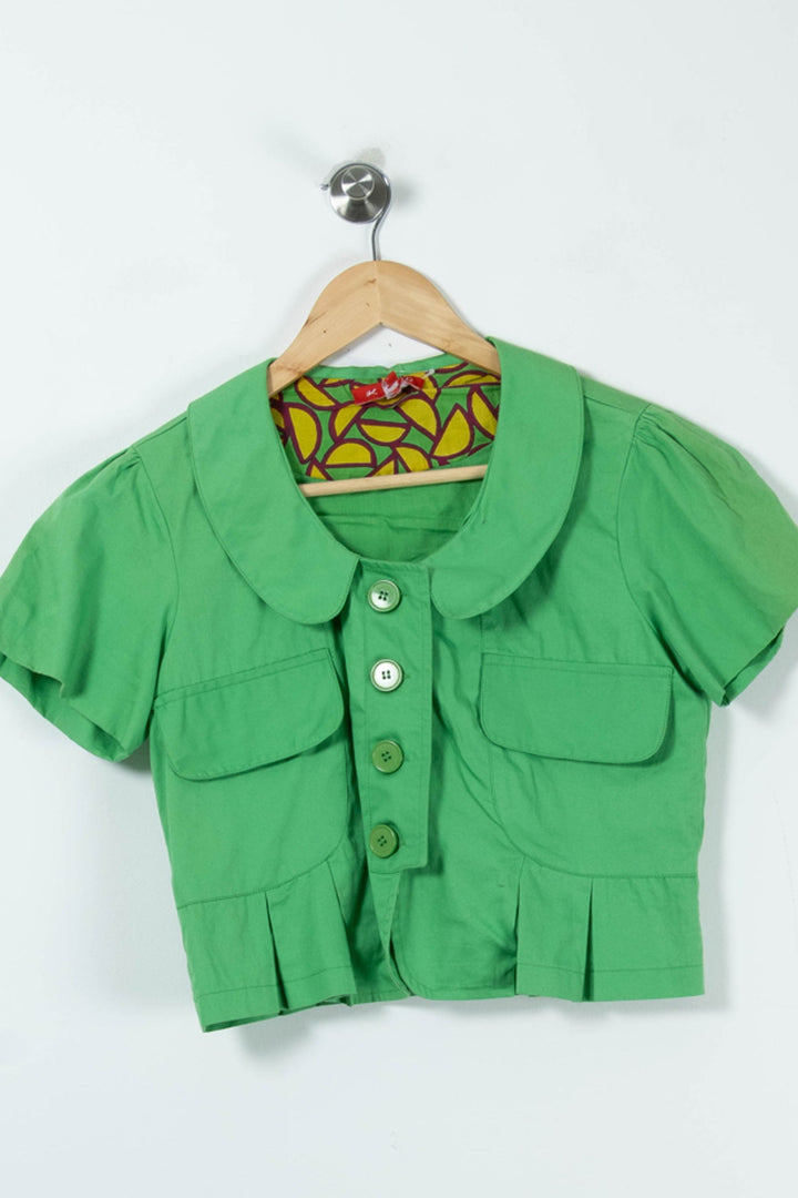 Veste Courte Verte - Taille S/36 de la marque Derhy | PARAD89299 - Vendu par Paradigme - Image 2