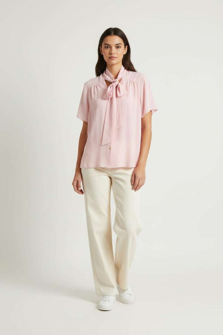 Blouse Lavallière Rose - Taille XXL/44 de la marque Weill | PARAD89303 - Vendu par Paradigme - Image 1