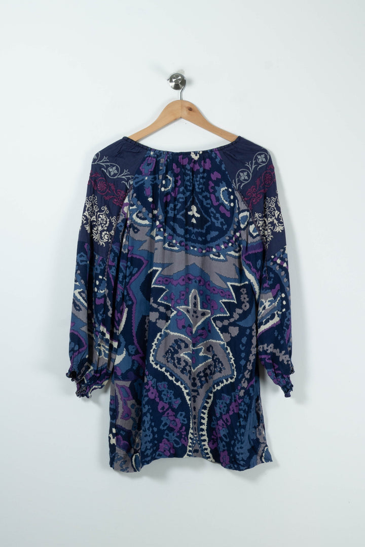 Robe Bohème Bleu et Violet - Taille S/36 de la marque Derhy | PARAD89315 - Vendu par Paradigme - Image 4