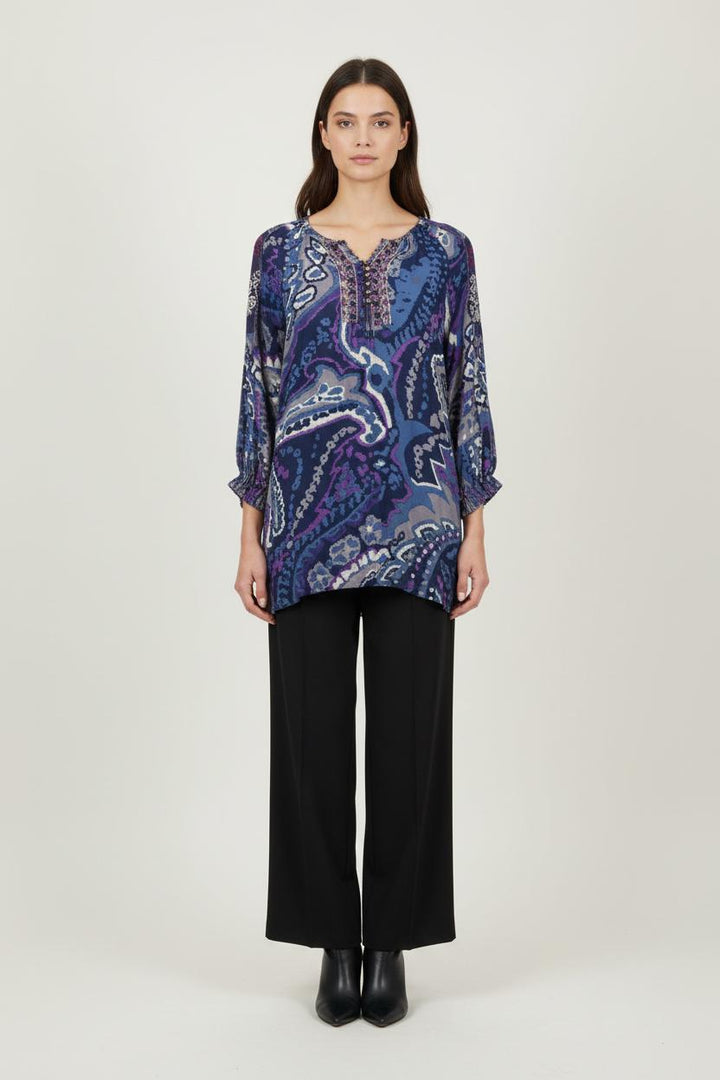 Robe Bohème Bleu et Violet - Taille S/36 de la marque Derhy | PARAD89315 - Vendu par Paradigme - Image 1