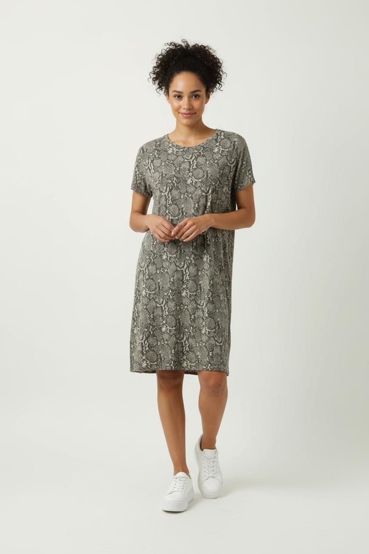 Robe Courte Beige et Noire - Taille S/36 de la marque Sud express | PARAD89316 - Vendu par Paradigme - Image 1