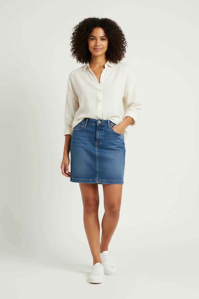 Jupe en Jean Bleue - Taille S/36 de la marque Lee | PARAD89324 - Vendu par Paradigme - Image 1