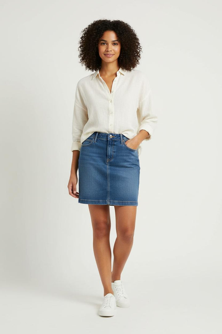 Jupe en Jean Bleue - Taille S/36 de la marque Lee | PARAD89324 - Vendu par Paradigme - Image 1