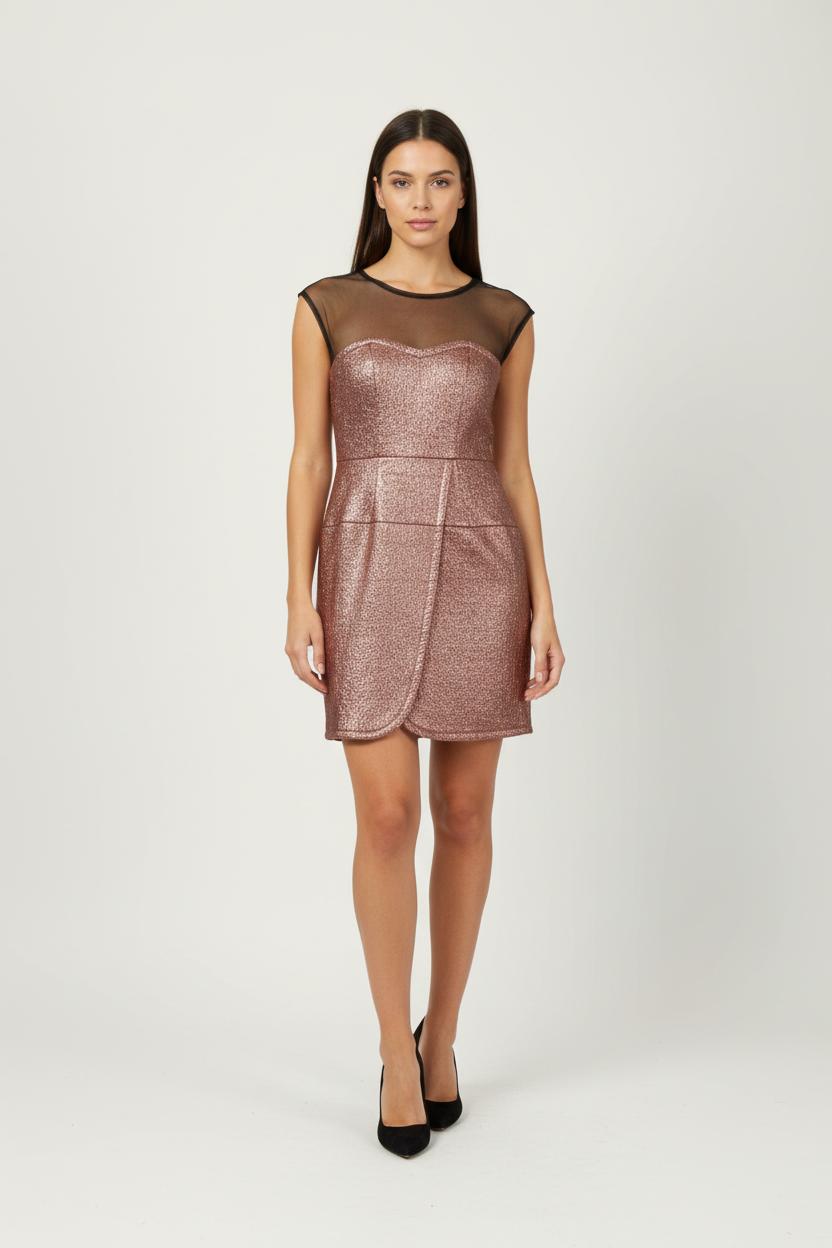 Robe Courte Marron et Noire - Taille L/40 de la marque Kookai | PARAD89335 - Vendu par Paradigme - Image 1