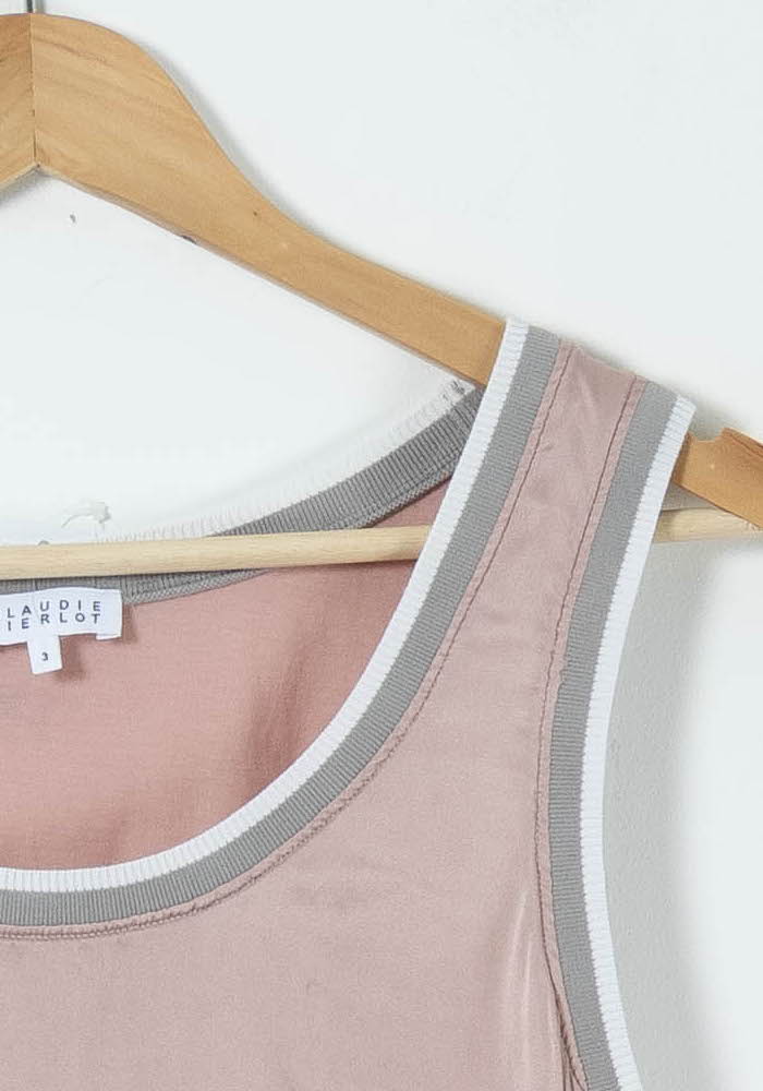Débardeur Rose et Gris - Taille L/40 de la marque Claudie Pierlot | PARAD89337 - Vendu par Paradigme - Image 3