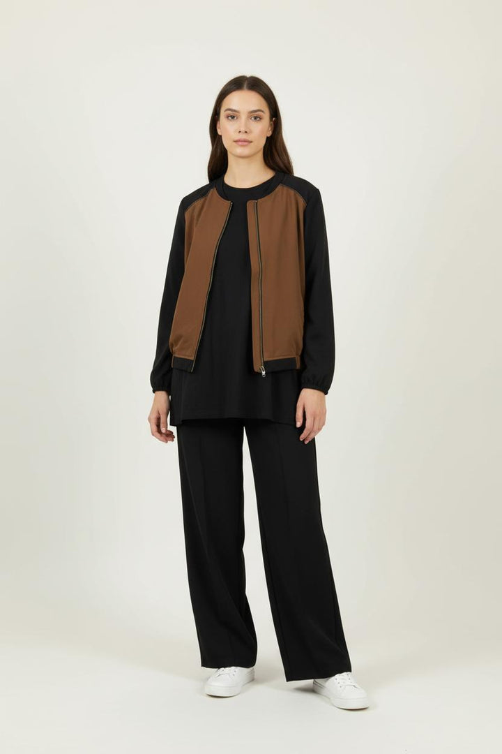 Blouson Marron et Noir - Taille M/38 de la marque Karl Marc John | PARAD89341 - Vendu par Paradigme - Image 1