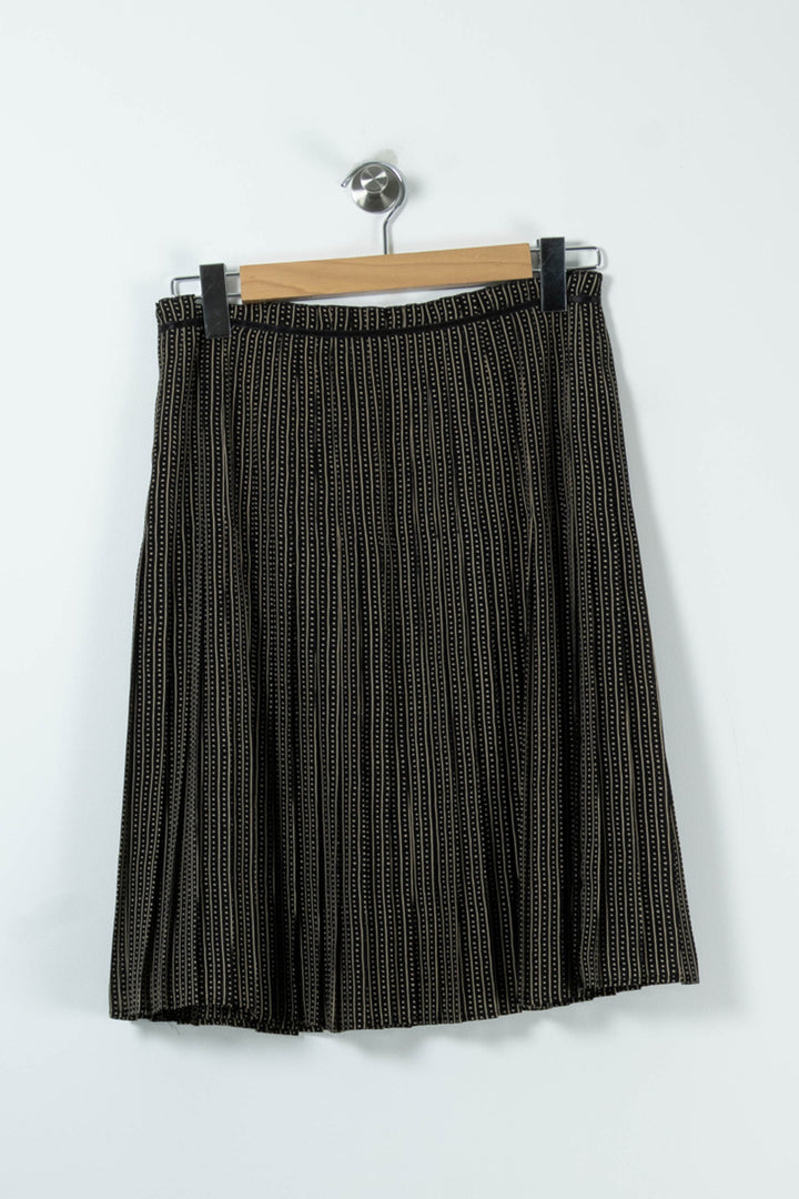Jupe Plissée Noire et Beige - Taille M/38 de la marque Caroll | PARAD89356 - Vendu par Paradigme - Image 4