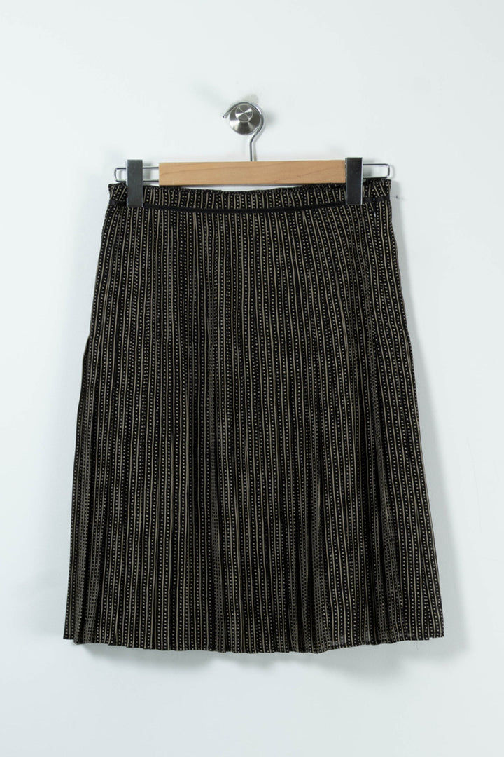 Jupe Plissée Noire et Beige - Taille M/38 de la marque Caroll | PARAD89356 - Vendu par Paradigme - Image 2