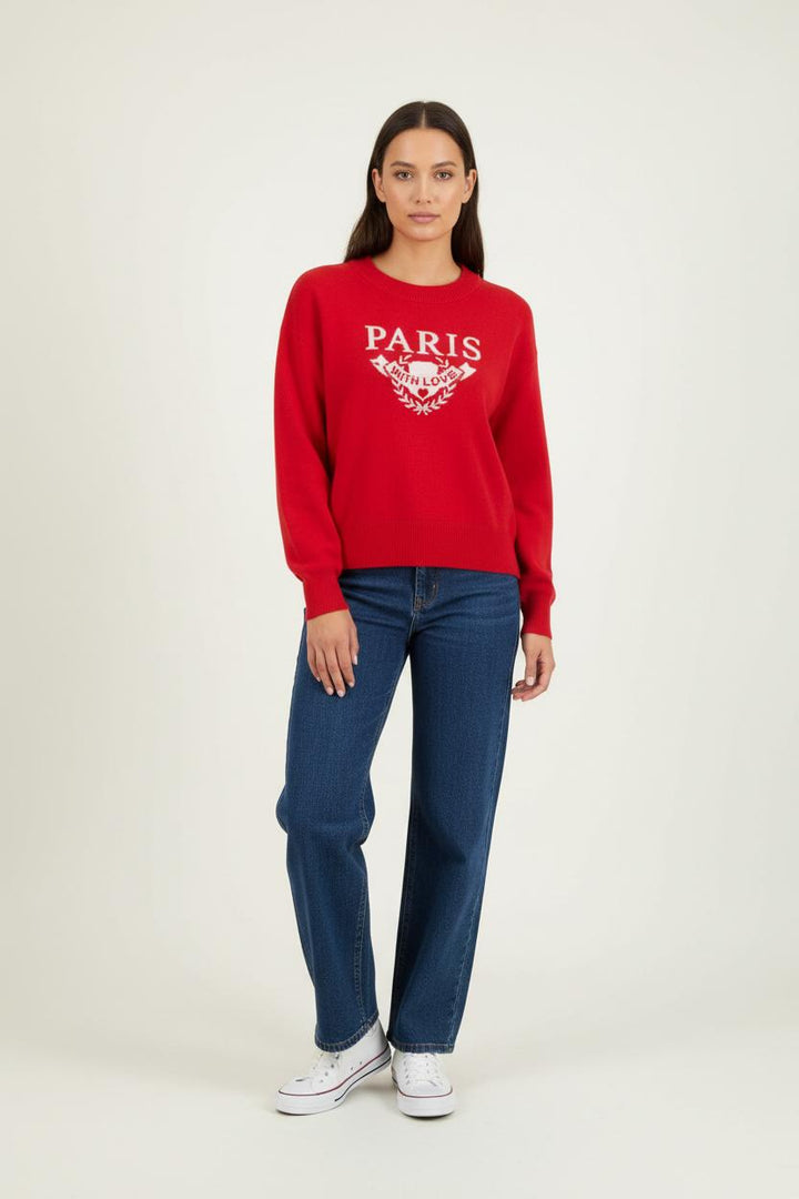 Pull Rouge et Blanc - Taille M/38 de la marque Suncoo | PARAD89368 - Vendu par Paradigme - Image 1
