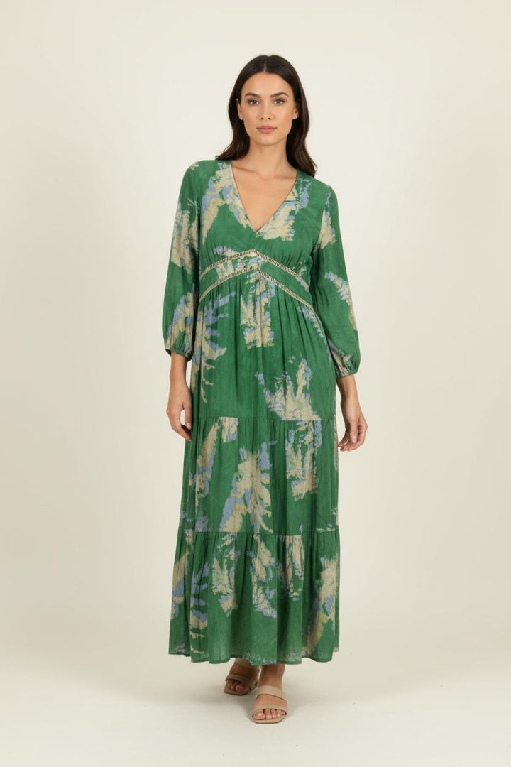 Robe Longue Verte et Jaune - Taille S/36 de la marque ba&sh | PARAD89373 - Vendu par Paradigme - Image 1