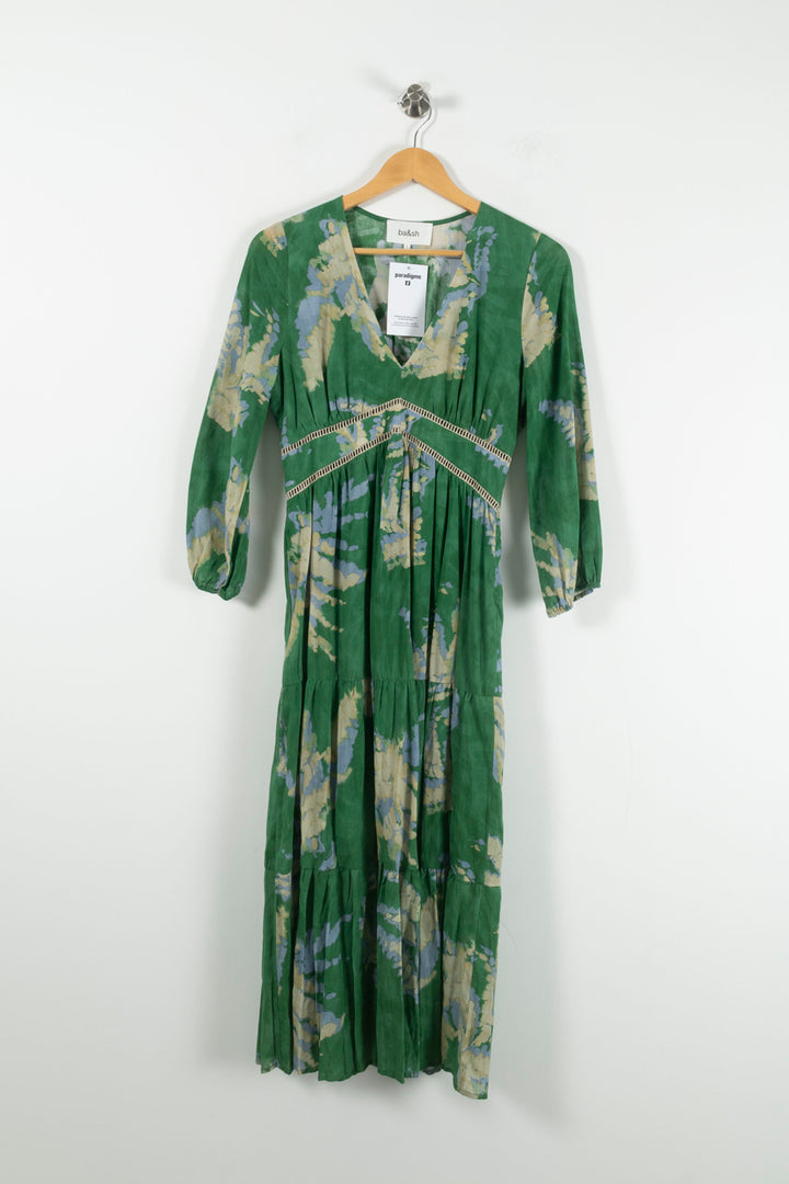 Robe Longue Verte et Jaune - Taille S/36 de la marque ba&sh | PARAD89373 - Vendu par Paradigme - Image 2