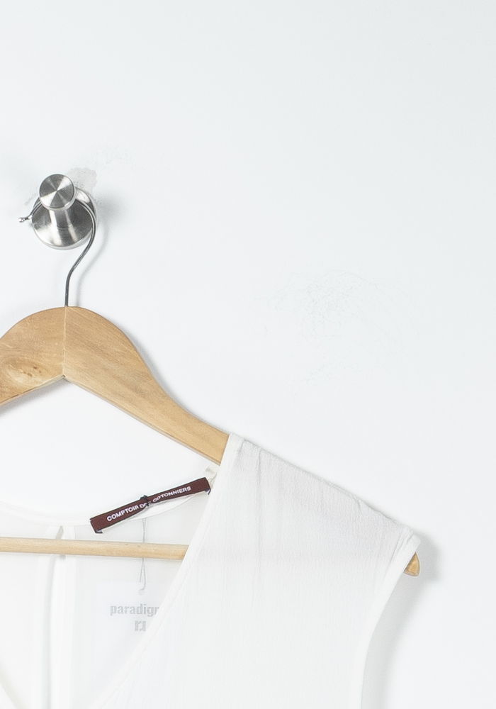 Robe Midi Blanche - Taille M/38 de la marque Comptoir des Cotonniers | PARAD89382 - Vendu par Paradigme - Image 3