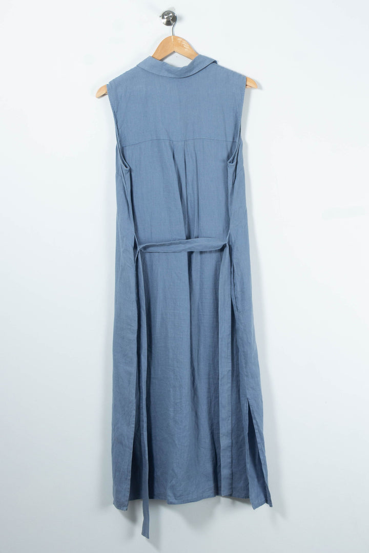 Robe Chemise Longue Bleue - Taille L/40 de la marque Maison 123 | PARAD89405 - Vendu par Paradigme - Image 4