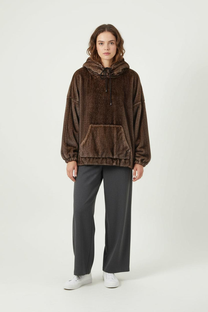 Sweat À Capuche Marron - Taille M/38 de la marque Mes Demoiselles Paris | PARAD89421 - Vendu par Paradigme - Image 1