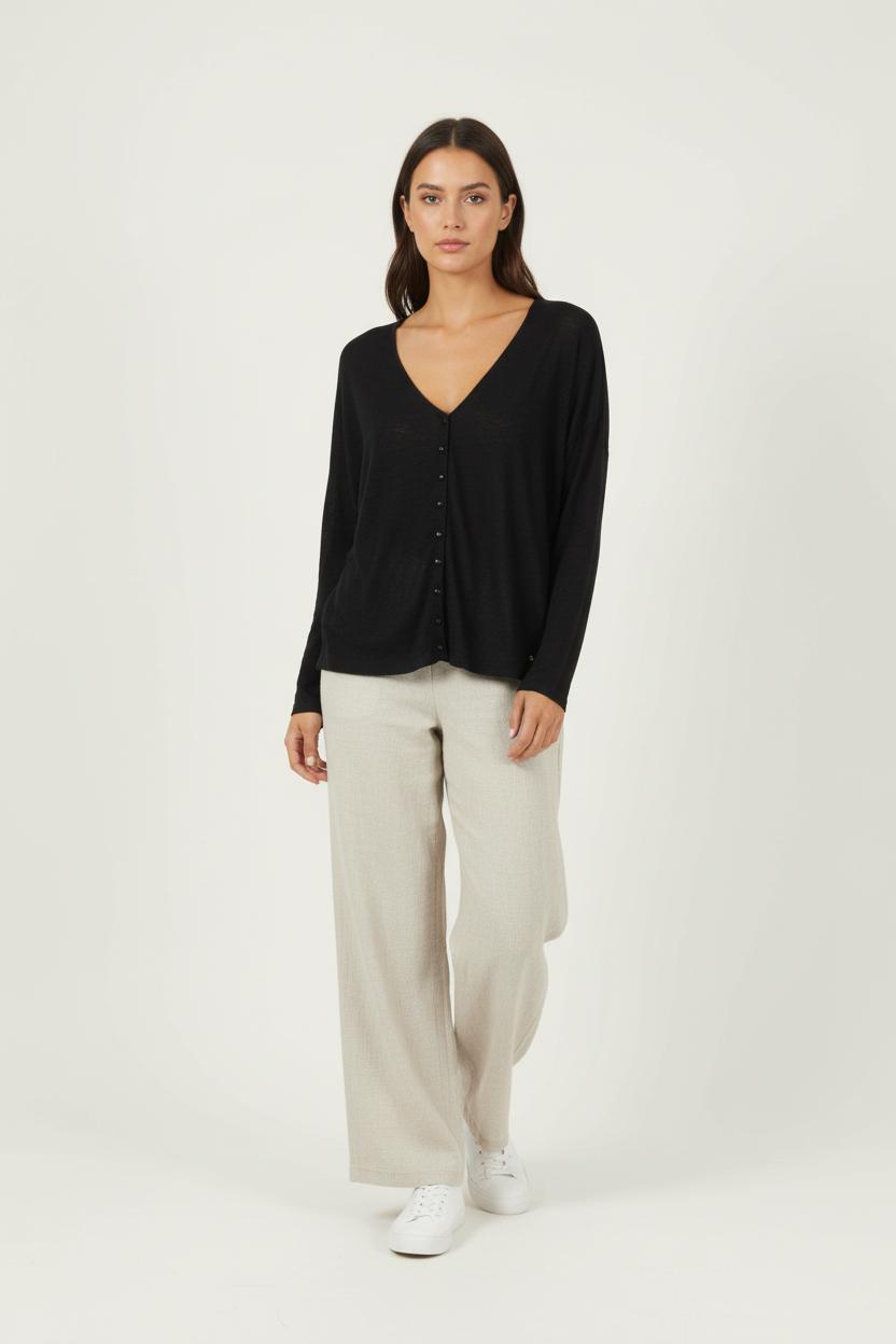 Cardigan Noir - Taille L/40 de la marque Des petits hauts | PARAD89433 - Vendu par Paradigme - Image 1
