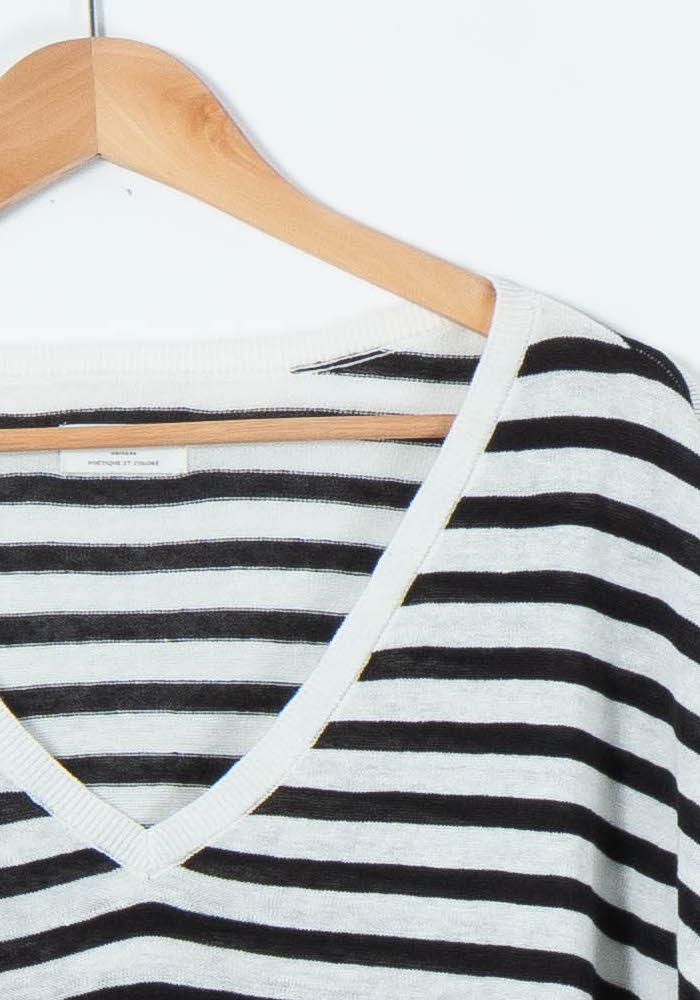 Pull Rayé Noir et Blanc - Taille L/40 de la marque Des petits hauts | PARAD89436 - Vendu par Paradigme - Image 3