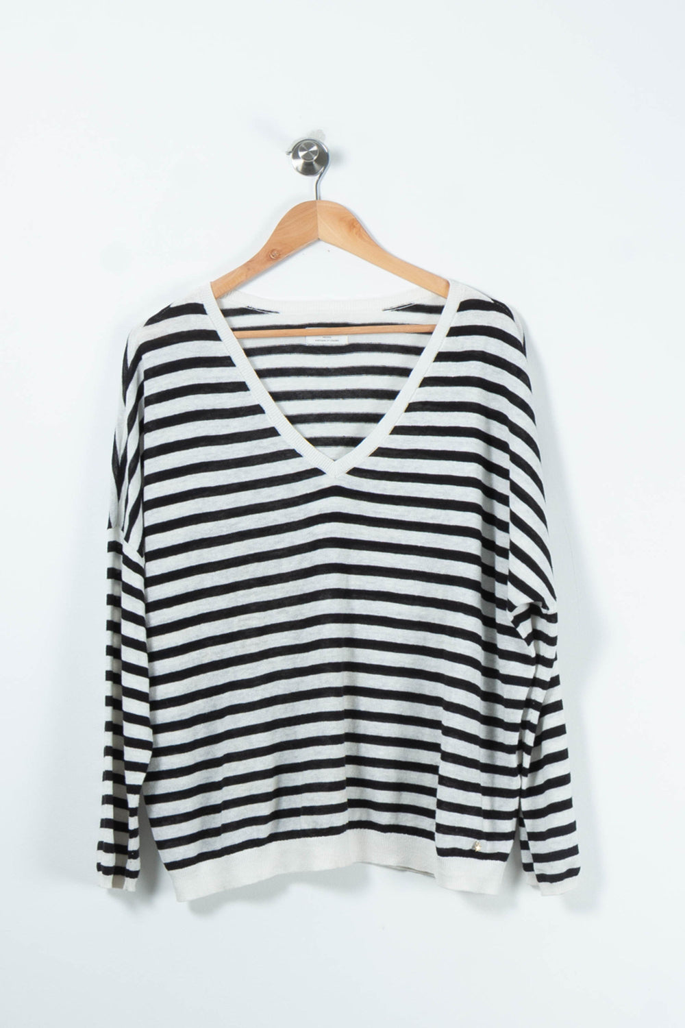 Pull Rayé Noir et Blanc - Taille L/40 de la marque Des petits hauts | PARAD89436 - Vendu par Paradigme - Image 2