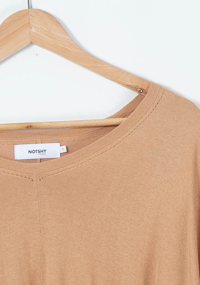 Poncho Beige - Taille T.U. de la marque Notshy Cashmere | PARAD89441 - Vendu par Paradigme - Image 3