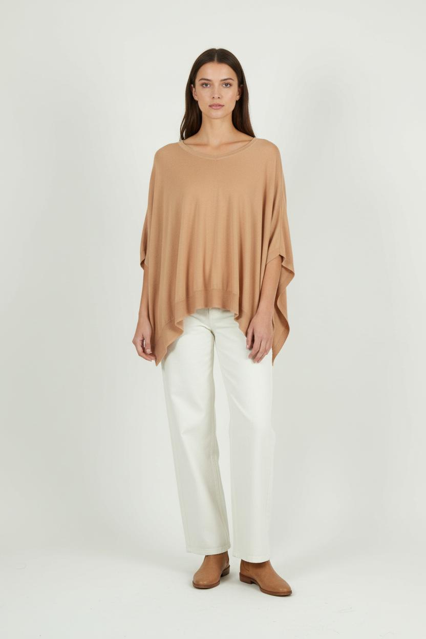 Poncho Beige - Taille T.U. de la marque Notshy Cashmere | PARAD89441 - Vendu par Paradigme - Image 1