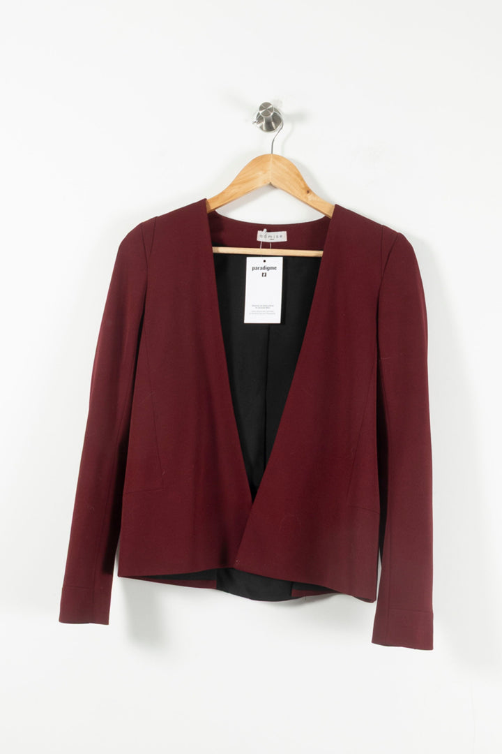 Blazer Bordeaux - Taille S/36 de la marque Admise Paris | PARAD89479 - Vendu par Paradigme - Image 2