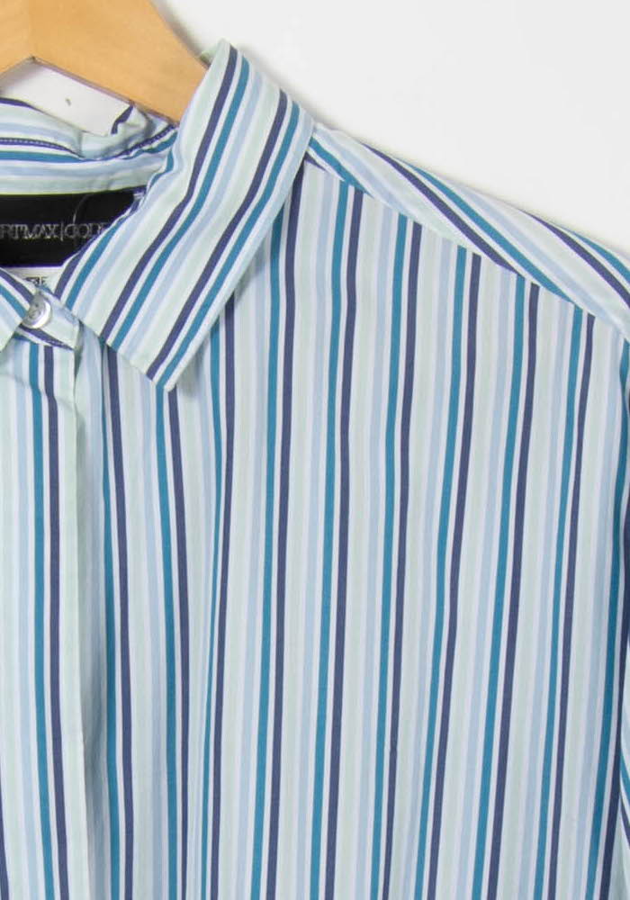 Robe Chemise Bleu et Blanc - Taille XXXL/46 de la marque Max Mara | PARAD89485 - Vendu par Paradigme - Image 3