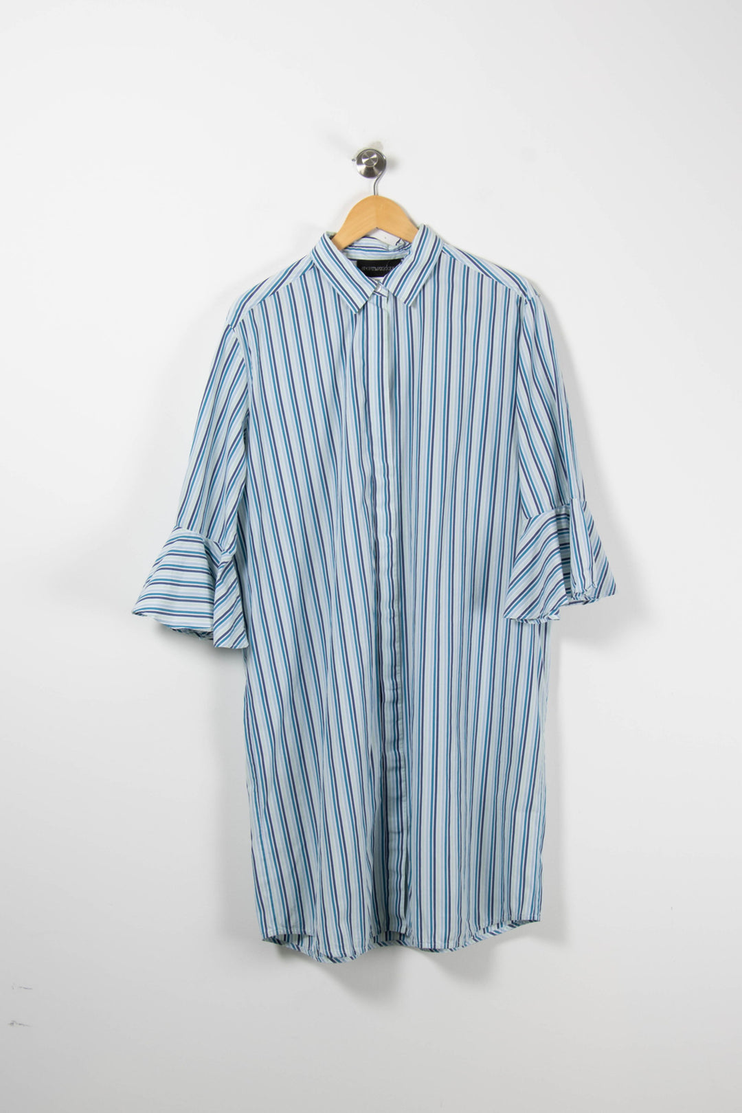 Robe Chemise Bleu et Blanc - Taille XXXL/46 de la marque Max Mara | PARAD89485 - Vendu par Paradigme - Image 2