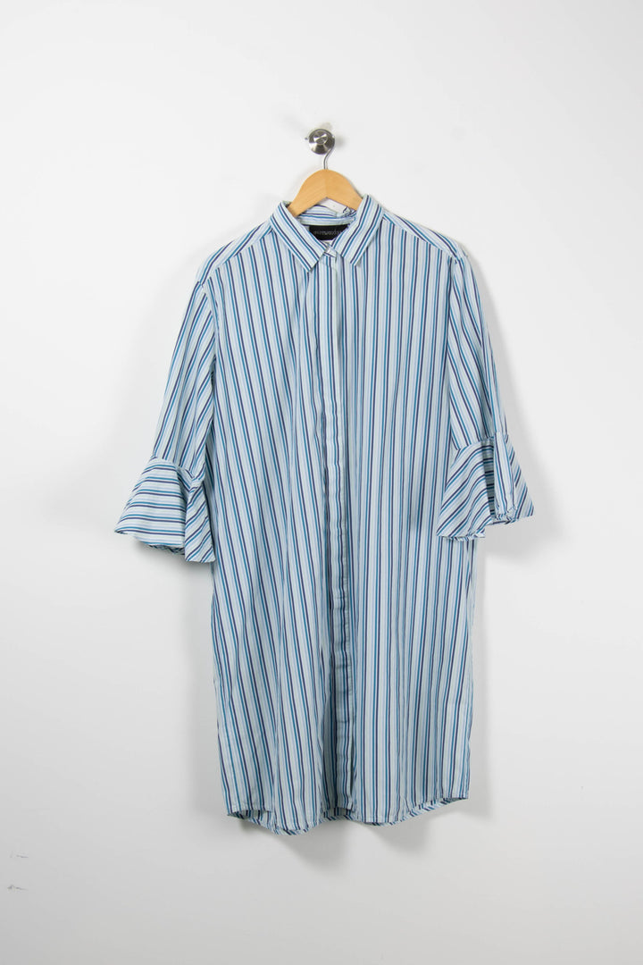 Robe Chemise Bleu et Blanc - Taille XXXL/46 de la marque Max Mara | PARAD89485 - Vendu par Paradigme - Image 2