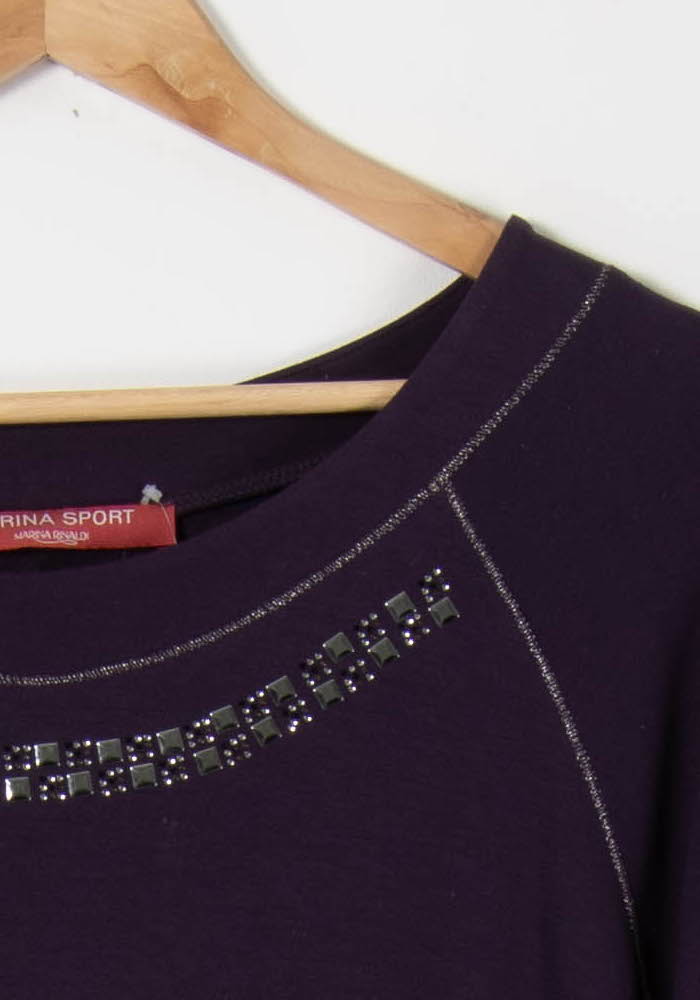 Robe Midi Violette - Taille XXXL/46 de la marque Marina Rinaldi | PARAD89490 - Vendu par Paradigme - Image 3