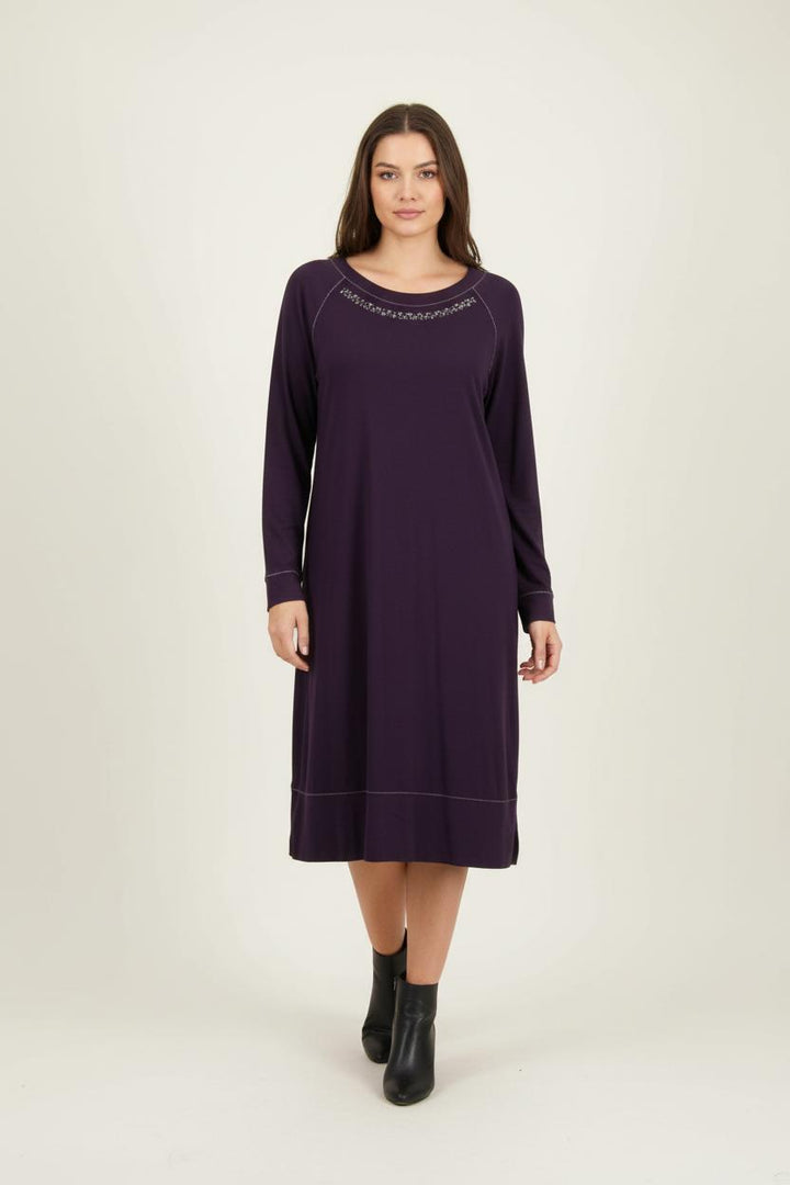 Robe Midi Violette - Taille XXXL/46 de la marque Marina Rinaldi | PARAD89490 - Vendu par Paradigme - Image 1