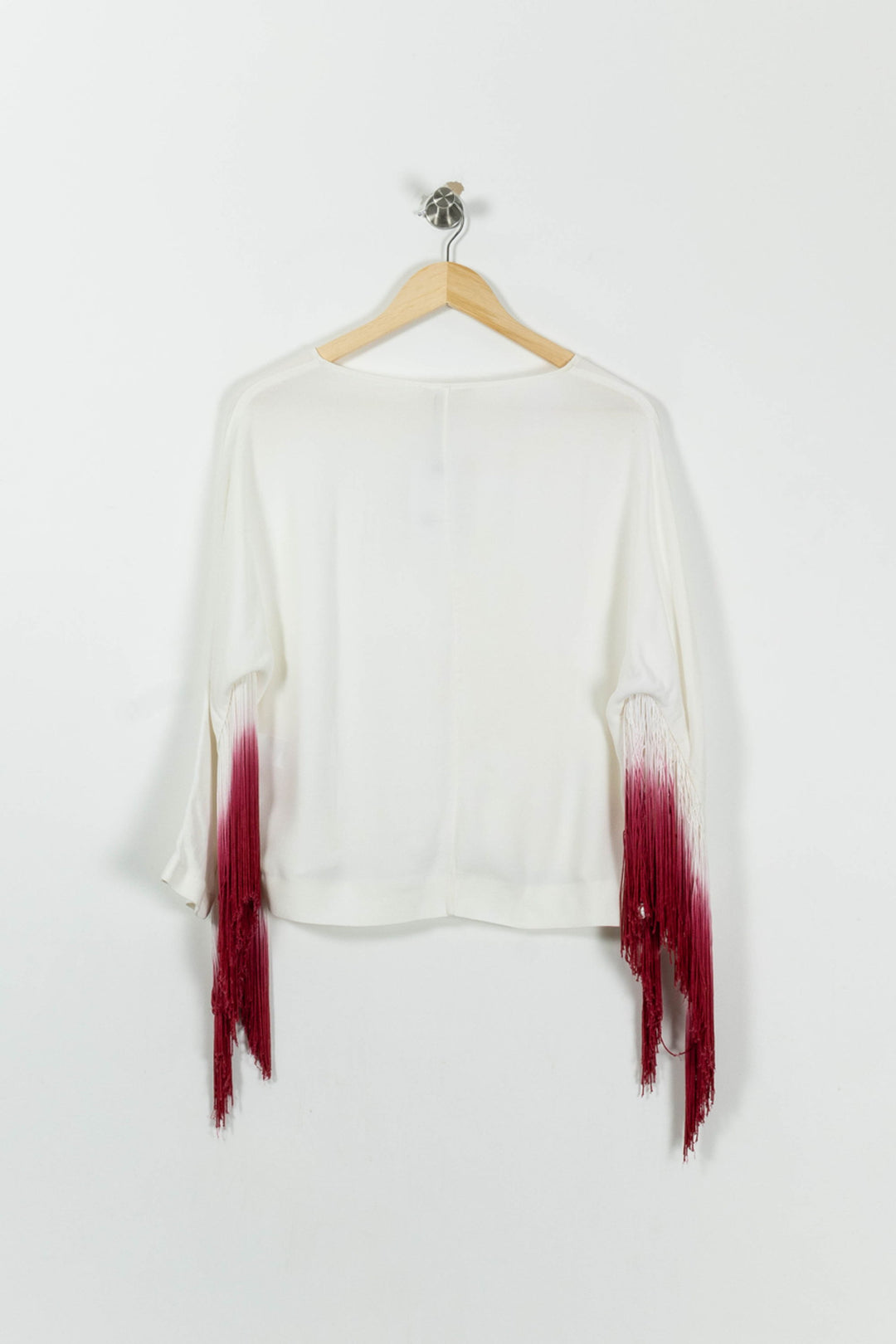 Blouse Blanche et Bordeaux - Taille S/36 de la marque Maje | PARAD89494 - Vendu par Paradigme - Image 4