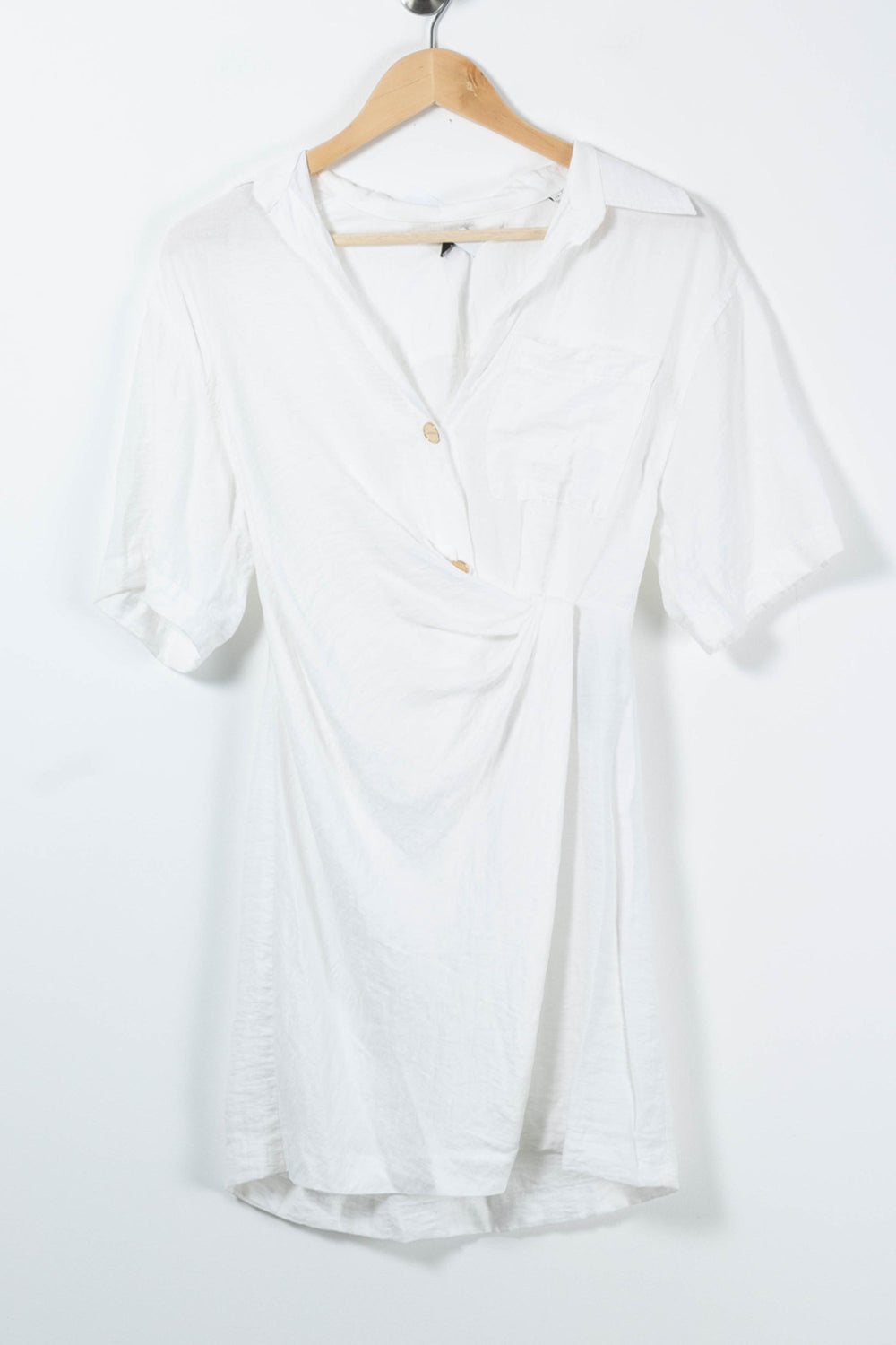 Robe Chemise Blanche - Taille XS/34 de la marque Sandro | PARAD89501 - Vendu par Paradigme - Image 2