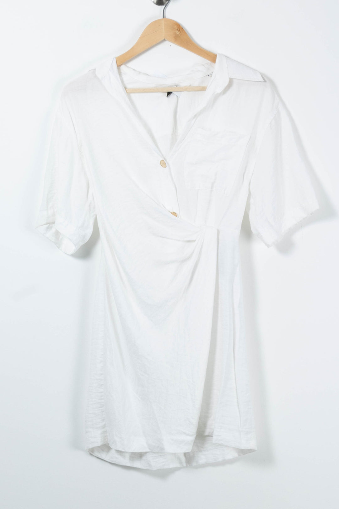 Robe Chemise Blanche - Taille XS/34 de la marque Sandro | PARAD89501 - Vendu par Paradigme - Image 2