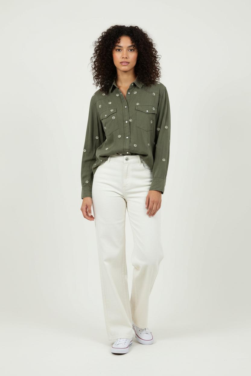 Chemise Verte - Taille S/36 de la marque The Kooples | PARAD89506 - Vendu par Paradigme - Image 1