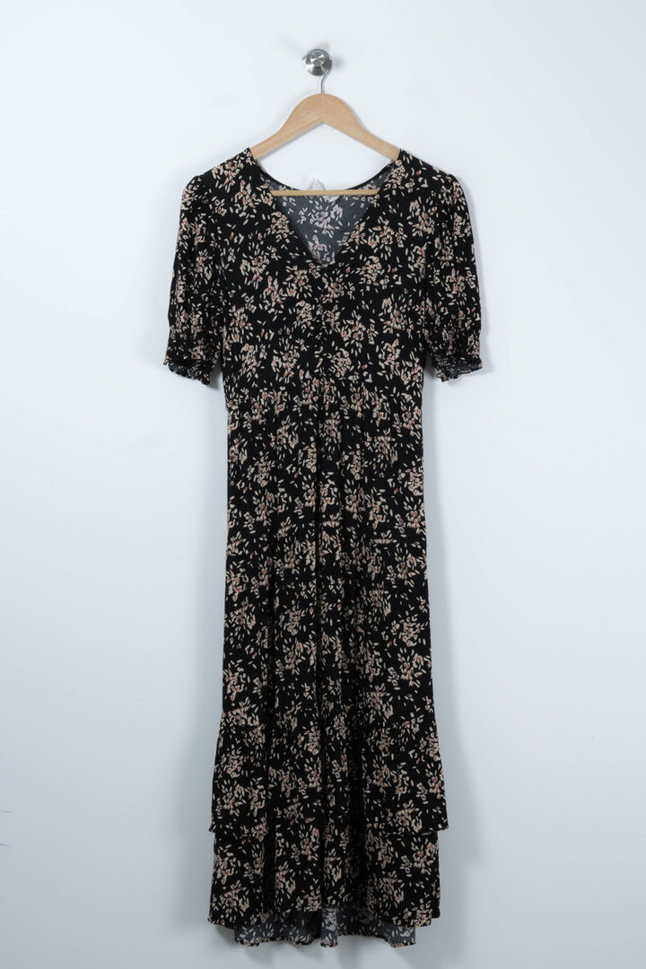 Robe Longue Noire et Beige - Taille S/36 de la marque ba&sh | PARAD89507 - Vendu par Paradigme - Image 2