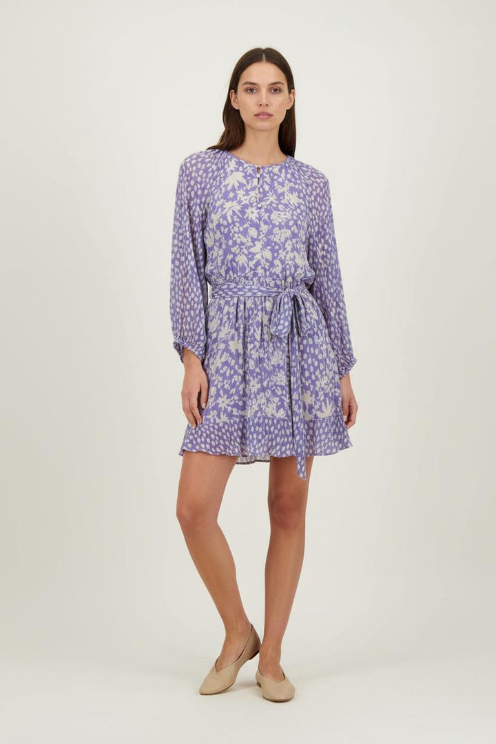 Robe Fleurie Violette et Blanche - Taille XS/34 de la marque ba&sh | PARAD89510 - Vendu par Paradigme - Image 1
