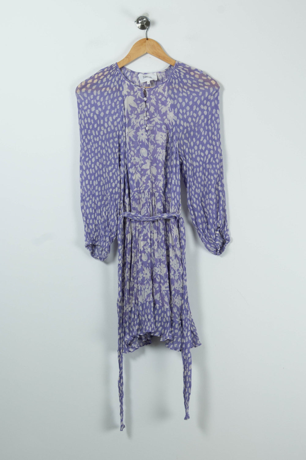 Robe Fleurie Violette et Blanche - Taille XS/34 de la marque ba&sh | PARAD89510 - Vendu par Paradigme - Image 2