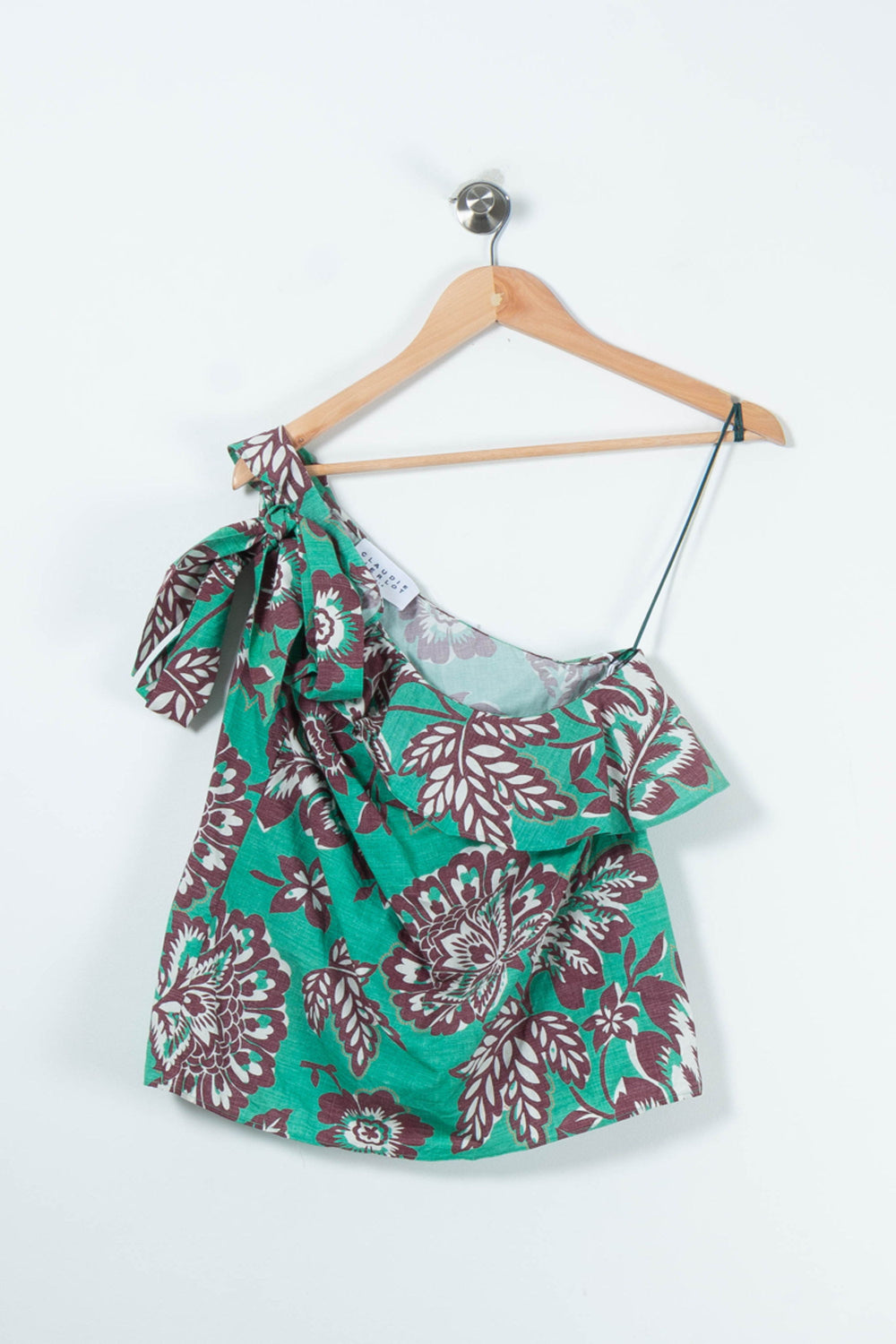 Blouse Verte et Marron - Taille L/40 de la marque Claudie Pierlot | PARAD89511 - Vendu par Paradigme - Image 2