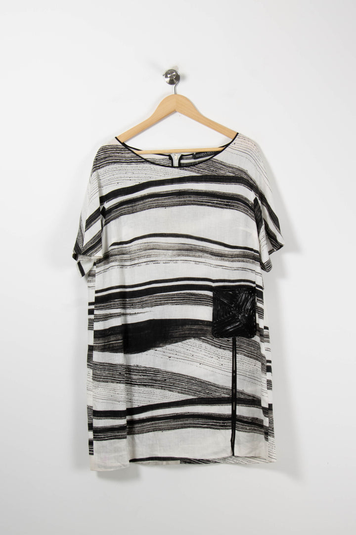 Tunique Noire et Blanche - Taille XXXL/46 de la marque Marina Rinaldi | PARAD89517 - Vendu par Paradigme - Image 2