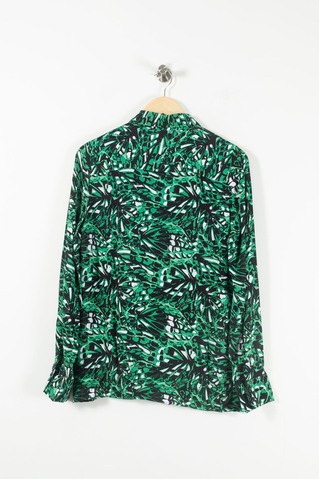 Chemisier Vert et Noir - Taille M/38 de la marque La Fée Maraboutée | PARAD89518 - Vendu par Paradigme - Image 4